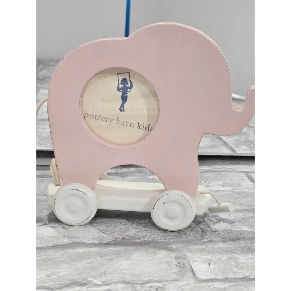 Pottery Barn Kids Wooden Clock Train‎ with Picture Frame and Keepsake Box